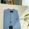 A Baby blue Senator kaftan with bridge and lane dotted front flap & pocket embroidery detailing African traditional native.