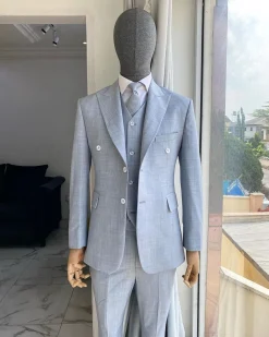 A Bespoke reloaded “peaky blinders” Irish blue Peak lapel suit