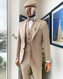 A Bisque Brown Reloaded “Peaky Blinders” Peak Lapel Suit