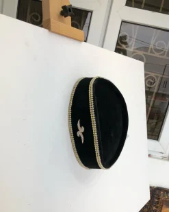 A Black and Gold Ceremonial African Traditional Hat