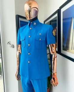 A Bleu De France vintage “Havana” French safari suit