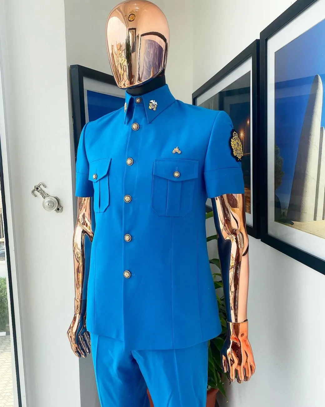 A Bleu De France vintage “Havana” French safari suit