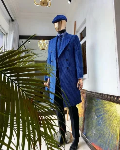 A Blue Check Reloaded “Peaky Blinder” Double breasted trench suit