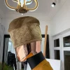 A brown Monochrome Hand Woven Egba Yoruba Hat