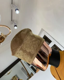 A brown Monochrome Hand Woven Egba Yoruba Hat