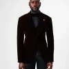 A Brown Peak Lapel, Single Button Knitter Suit