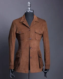 A “Car” walnut brown corduroy blazers jacket.