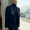 A Charcoal Black Dinner Shawl Lapel Tuxedo Suit