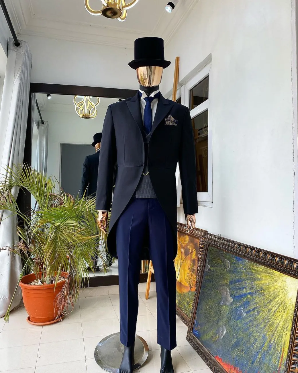 A Charcoal Black “Duke of Bridgerton ”Peak Lapel suit