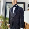 A Charcoal Black Reloaded “Justin” Italian Velvet Tuxedo Suit