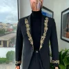A Charcoal Black Reloaded “Vegas” Monochrome Peak Lapel Suit