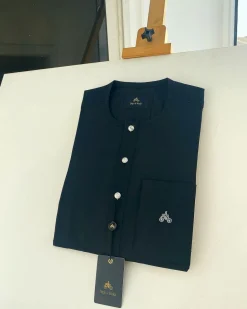 A Charcoal black with silver Swarovski button details African Kaftan