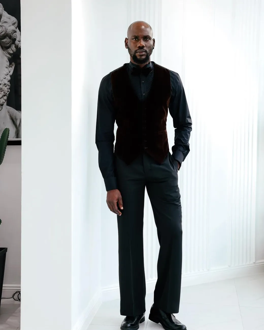 A Classic Brown Velvet Waistcoat.