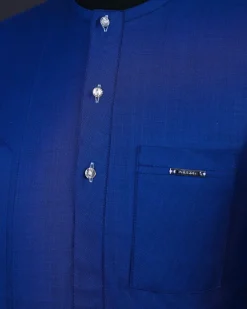 A Cobalt blue, front flap with clear view Swarovski details .