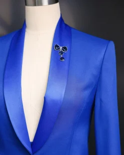 A Cobalt Blue, Shawl Lapel Suit.