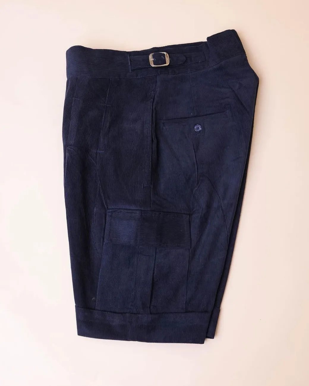 A “Combat” Navy Blue Corduroy, 3 Button Safari Suit