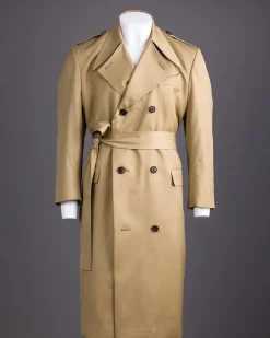 A Cream Double-Breasted Coat