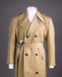 A Cream Double-Breasted Coat