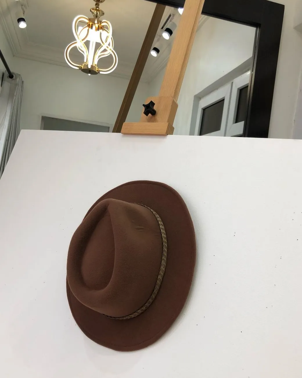 A Dark Chocolate Brown Mens Fashion Hat