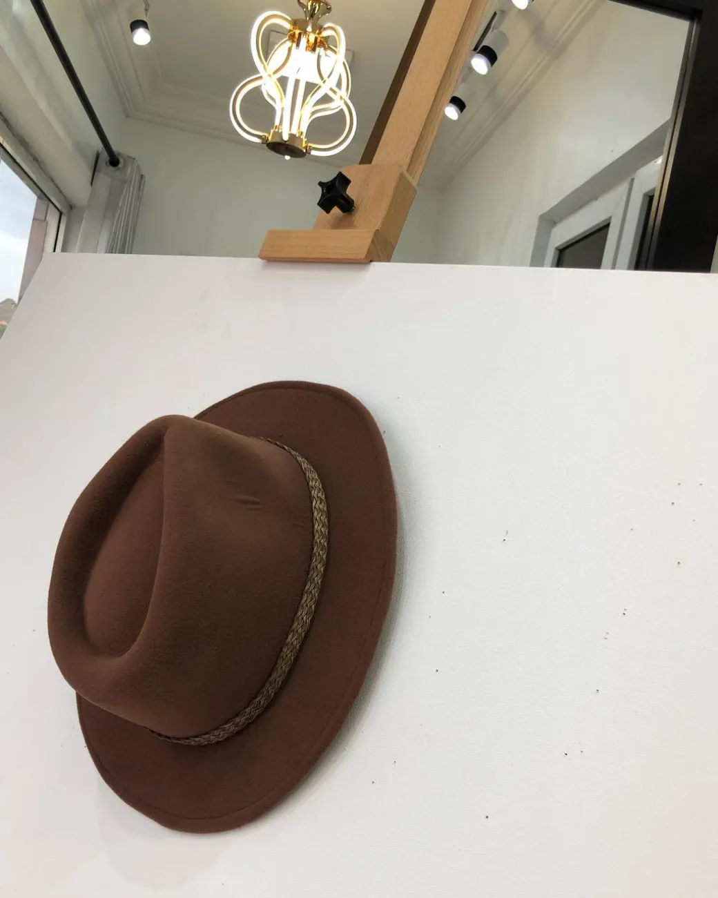 A Dark Chocolate Brown Mens Fashion Hat
