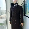 A Hickory Brown – Jorgecarli Vogue jacket – “Sicilian” peak lapel trench double-breasted suit