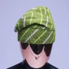 A Lemon Stripped hand knitted Yoruba traditional hat/Fila.
