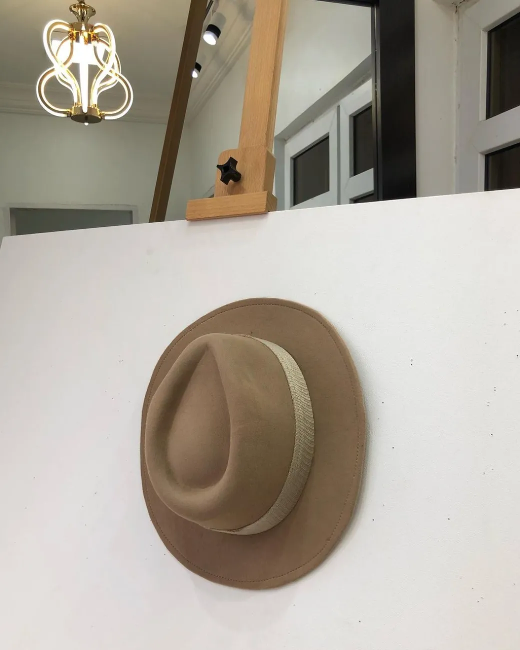 A Light Cream Brown Mens Fashion Hat