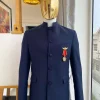 A Midnight Blue “French” Safari Suit