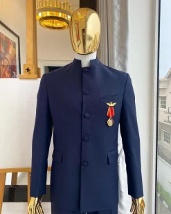 A Midnight Blue “French” Safari Suit
