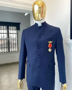 A Midnight Blue “French” Safari Suit