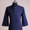 A Midnight Blue, front flap with clear view Swarovski button, 3/4 sleeve African senator kaftan native.