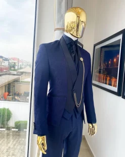 A Midnight Blue Reloaded “Lugard” suit from our Equilibrium ss21 collection