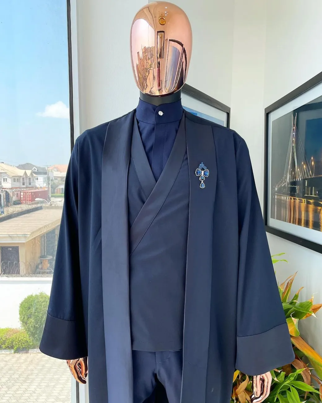 A Monochrome Midnight Blue “Samurai” Cloxedo