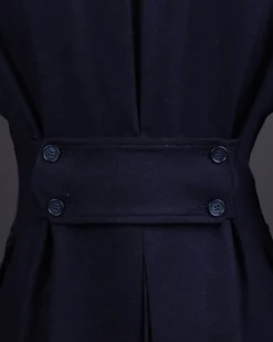 A Navy blue – Jorgecarli Vogue jacket – “Sicilian” peak lapel trench double breasted suit