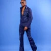 A Navy Blue, “Anikulapo” Arewa Embroidery Jumpsuit African Native.