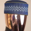 A Navy Blue Embroidery Design Round Cap
