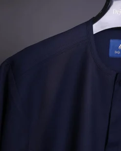 A Navy blue, front flap with silver Swarovski details African senator kaftan native and sokoto