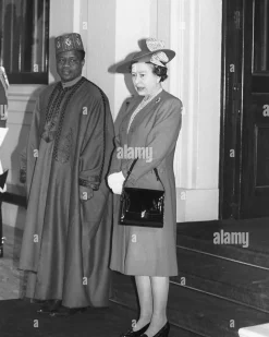 A Navy blue, “IBB”, arewa front cut, traditional detailing embroidery details tagbada