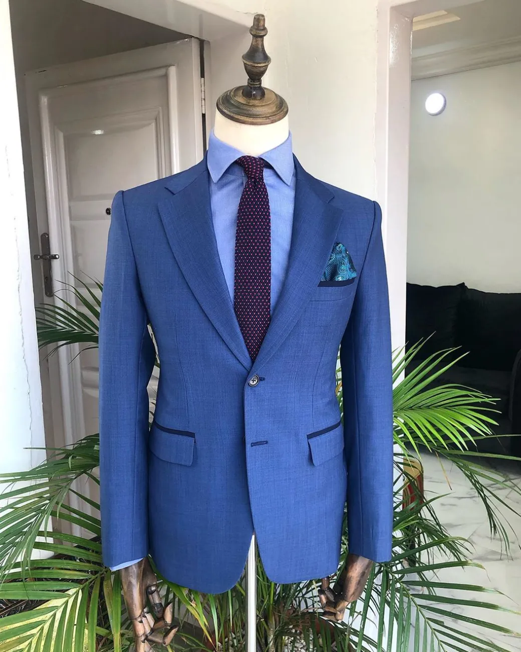 A Navy Blue Irish “Board Room” Peak Lapel Suit