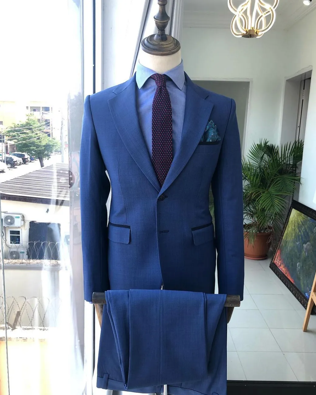 A Navy Blue Irish “Board Room” Peak Lapel Suit