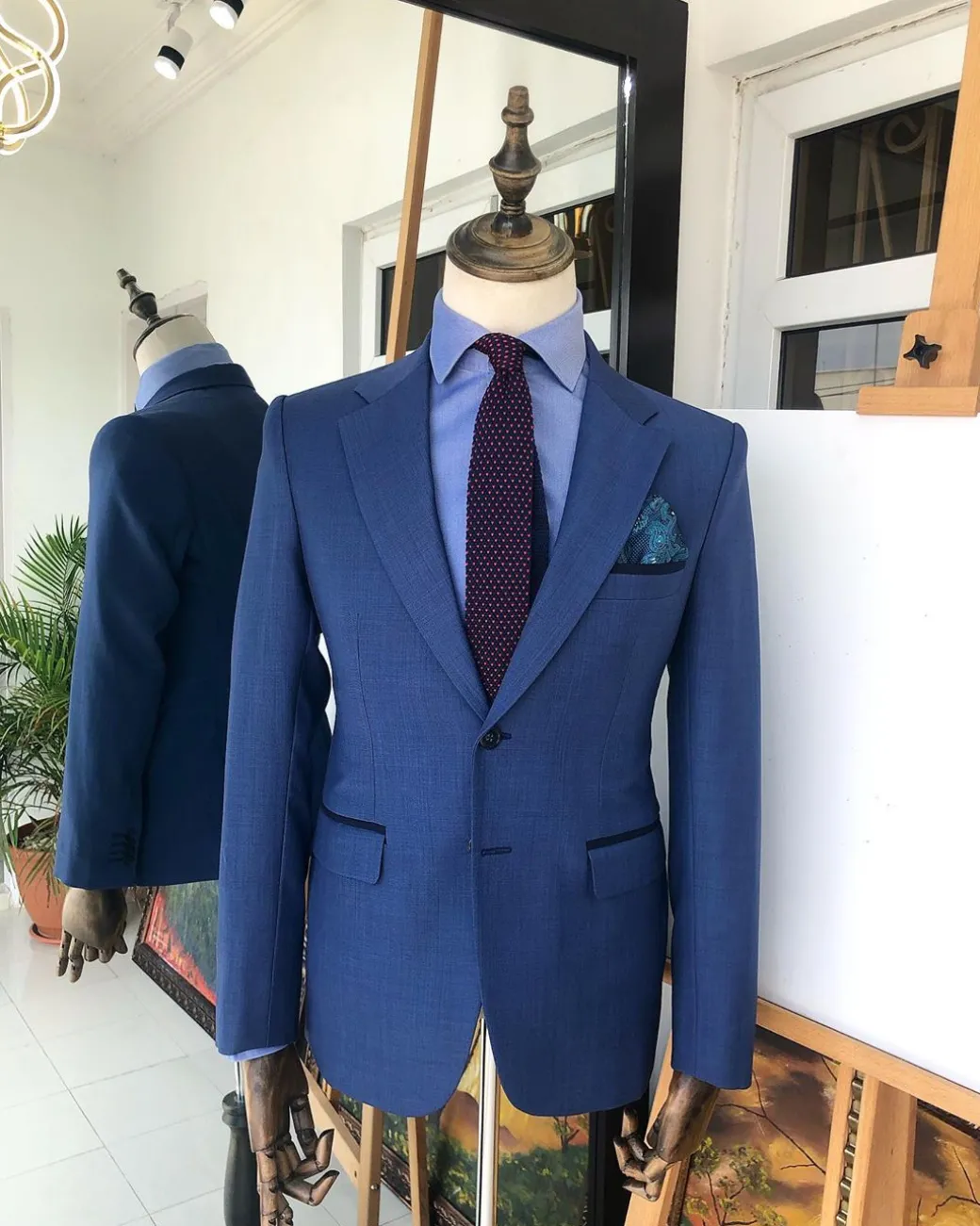 A Navy Blue Irish “Board Room” Peak Lapel Suit