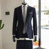 A Navy Blue, Pinstripe, Notch Lapel, Jorgecarli Suit