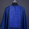 A Navy Blue, Sunrise Perspective Embroidery Detailing Agbada