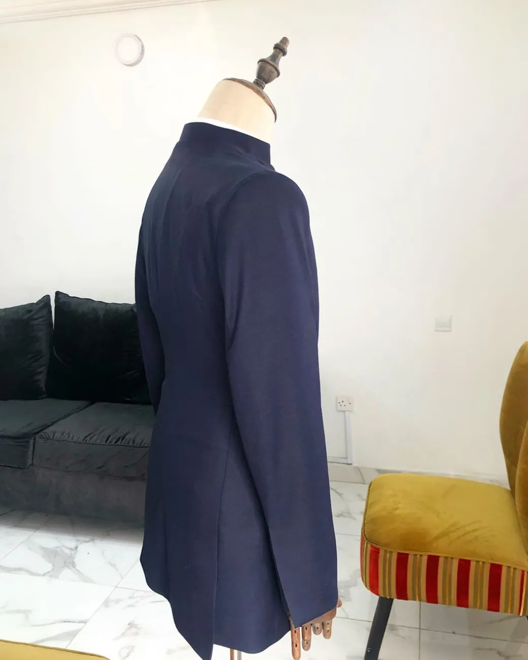 A Navy Blue “7th Battalion” Military Style suit