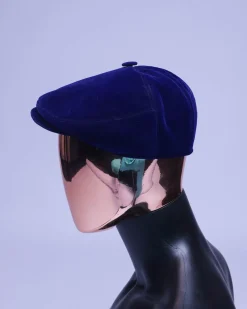 A Navy Blue Velvet Kangol Cap