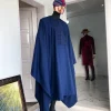 A Navy Blue With Connected Embroidery Agbada