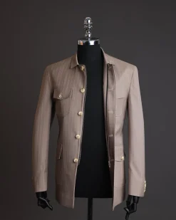 A Pencil Stripe, “Combat” Brown Jacket.