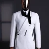 A Polished chinos “pride & prejudice” double breasted deconstructed dropping lapel suit