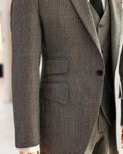 A Prince Of Wales Check Business Suit.