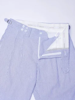 A (rail road stripe) double front pocket Gurkha pant Trousers